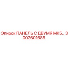 3002601685 ПАНЕЛЬ С ДВУМЯ MK5 Epiroc