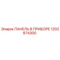 1202874300 ПАНЕЛЬ В ПРИБОРЕ Эпирок