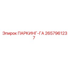 2657961237 ПАРКИНГ-ГА Epiroc