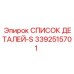 3392515701 СПИСОК ДЕТАЛЕЙ-S Epiroc