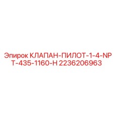2236206963 КЛАПАН-ПИЛОТ-1-4-NPT-435-1160-H Epiroc