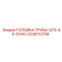 2236113758 ГОЛОВКА ТРУБЫ-QTS-5P-D14X1 Epiroc