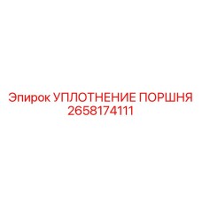 2658174111 УПЛОТНЕНИЕ ПОРШНЯ Epiroc