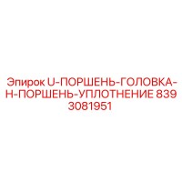 8393081951 U-ПОРШЕНЬ-ГОЛОВКА-H-ПОРШЕНЬ-УПЛОТНЕНИЕ Epiroc