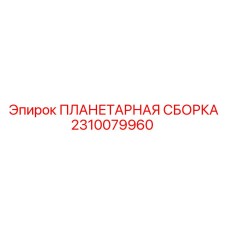 2310079960 ПЛАНЕТАРНАЯ СБОРКА Epiroc