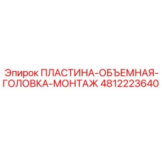 4812223640 ПЛАСТИНА-ОБЪЕМНАЯ-ГОЛОВКА-МОНТАЖ Epiroc