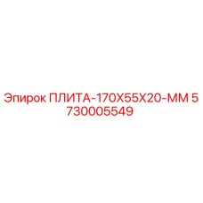 5730005549 ПЛИТА-170X55X20-ММ - Epiroc