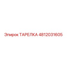 4812031605 ТАРЕЛКА Epiroc