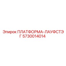 5730014014 ПЛАТФОРМА-ЛАУФСТЭГ Epiroc