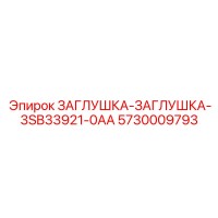 5730009793 ЗАГЛУШКА-ЗАГЛУШКА-3SB33921-0AA Эпирок