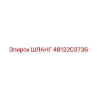 4812203736 Шланг Epiroc