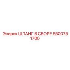 5500751700 ШЛАНГ В СБОРЕ Эпирок