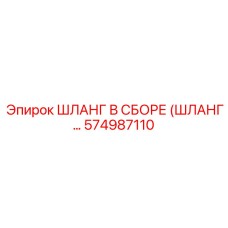 574987110 ШЛАНГ В СБОРЕ (ШЛАНГ…) Epiroc