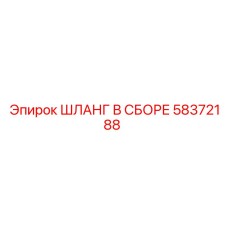 58372188 ШЛАНГ В СБОРЕ Epiroc