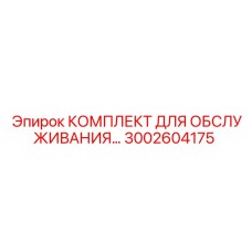 3002604175 КОМПЛЕКТ ДЛЯ ОБСЛУЖИВАНИЯ - Epiroc