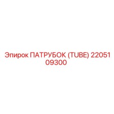 2205109300 ПАТРУБОК (TUBE) Epiroc