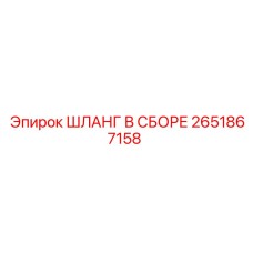 2651867158 ШЛАНГ В СБОРЕ Эпирок