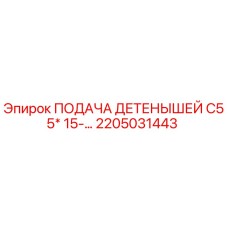 2205031443 ПОДАЧА ДЕТЕНЫШЕЙ C55* 15-… Epiroc