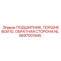 5697001945 ПОДШИПНИК, ПОРШНЕВОЙ ID, ОБРАТНАЯ СТОРОНА NL Epiroc