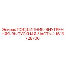 1616728700 ПОДШИПНИК-ВНУТРЕННЯЯ-ВЫПУСКНАЯ-ЧАСТЬ-1 Epiroc