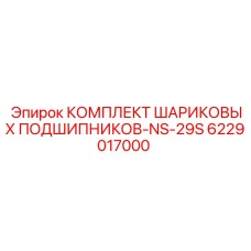 6229017000 КОМПЛЕКТ ШАРИКОВЫХ ПОДШИПНИКОВ-NS-29S Epiroc