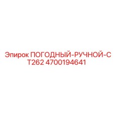 4700194641 ПОГОДНЫЙ-РУЧНОЙ-CT262 Epiroc