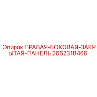2652318466 ПРАВАЯ-БОКОВАЯ-ЗАКРЫТАЯ-ПАНЕЛЬ Epiroc