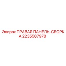 2235587978 ПРАВАЯ ПАНЕЛЬ-СБОРКА Epiroc