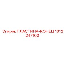 1612247100 ПЛАСТИНА-КОНЕЦ Epiroc