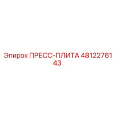 Оригинальная пресс-плита артикул 4812276143