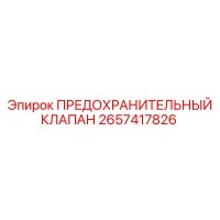 2657417826 ПРЕДОХРАНИТЕЛЬНЫЙ КЛАПАН Epiroc