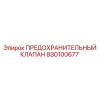 830100677 ПРЕДОХРАНИТЕЛЬНЫЙ КЛАПАН Эпирок