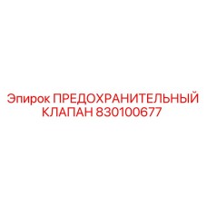 830100677 ПРЕДОХРАНИТЕЛЬНЫЙ КЛАПАН Эпирок