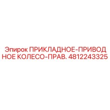 4812243325 ПРИКЛАДНОЕ-ПРИВОДНОЕ КОЛЕСО-ПРАВ. Epiroc