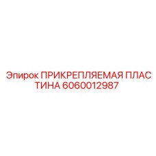 6060012987 ПРИКРЕПЛЯЕМАЯ ПЛАСТИНА Epiroc