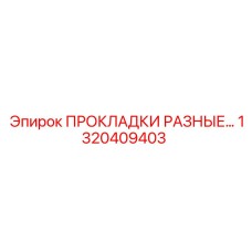 1320409403 ПРОКЛАДКИ РАЗНЫЕ Epiroc
