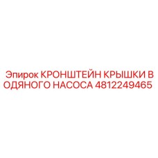 4812249465 КРОНШТЕЙН КРЫШКИ ВОДЯНОГО НАСОСА Epiroc