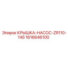1616646100 КРЫШКА-НАСОС-ZR110-145 Epiroc