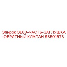 93501673 QL60-ЧАСТЬ-ЗАГЛУШКА-ОБРАТНЫЙ КЛАПАН Epiroc