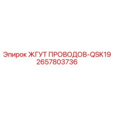2657803736 ЖГУТ ПРОВОДОВ-QSK19 Epiroc