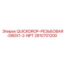 2810701200 QUICKDROP-РЕЗЬБОВАЯ-D80X1-2-NPT Epiroc