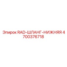 4700376718 RAD-ШЛАНГ-НИЖНЯЯ Epiroc
