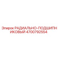 4700792554 РАДИАЛЬНО-ПОДШИПНИКОВЫЙ Epiroc