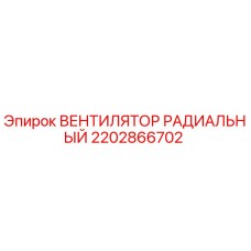 2202866702 ВЕНТИЛЯТОР РАДИАЛЬНЫЙ Epiroc