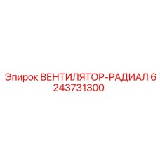 6243731300 ВЕНТИЛЯТОР-РАДИАЛ Epiroc