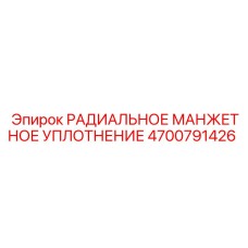 4700791426 РАДИАЛЬНОЕ МАНЖЕТНОЕ УПЛОТНЕНИЕ Epiroc