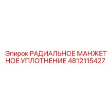 4812115427 РАДИАЛЬНОЕ МАНЖЕТНОЕ УПЛОТНЕНИЕ Epiroc