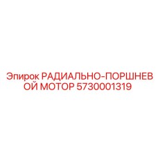 5730001319 РАДИАЛЬНО-ПОРШНЕВОЙ МОТОР Epiroc