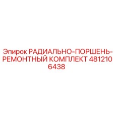 4812106438 РАДИАЛЬНО-ПОРШЕНЬ-РЕМОНТНЫЙ КОМПЛЕКТ Epiroc