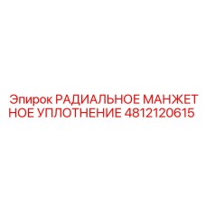 4812120615 РАДИАЛЬНОЕ МАНЖЕТНОЕ УПЛОТНЕНИЕ Epiroc